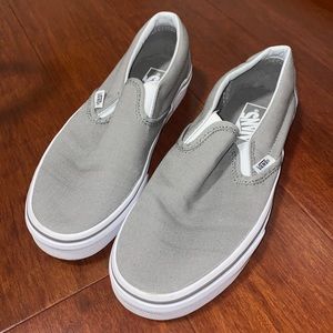 gray slip on vans